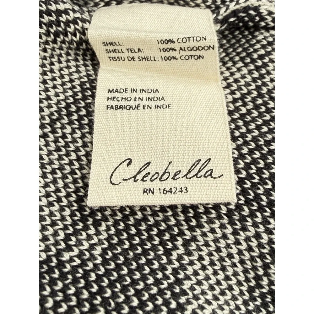 NEW Cleobella Payton Midi Dress Biarritz Black/Ivory Check Knit Sleeveless Small